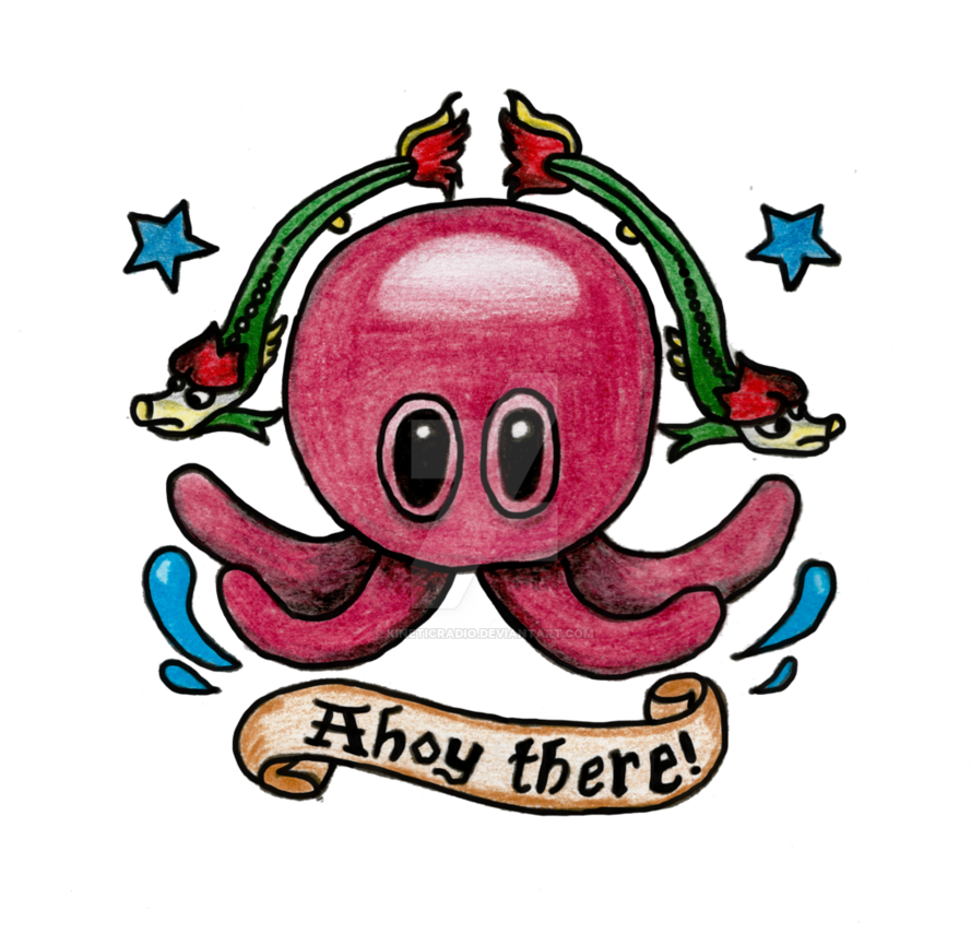 Octopus Emoji Tattoo By Kineticradio - Octopus Emoji Tattoo By Kineticradio (891x896)