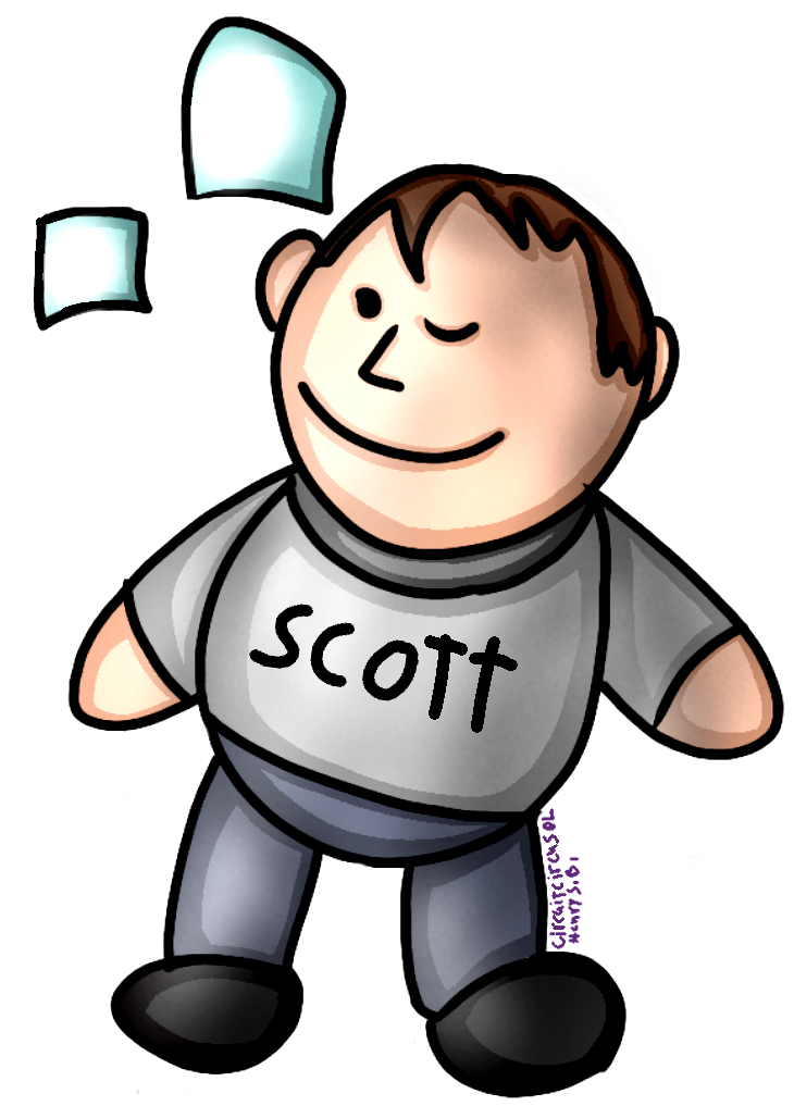 Artworka Cute Mini Scott Sticker Thing I Made - Cartoon (768x1024)