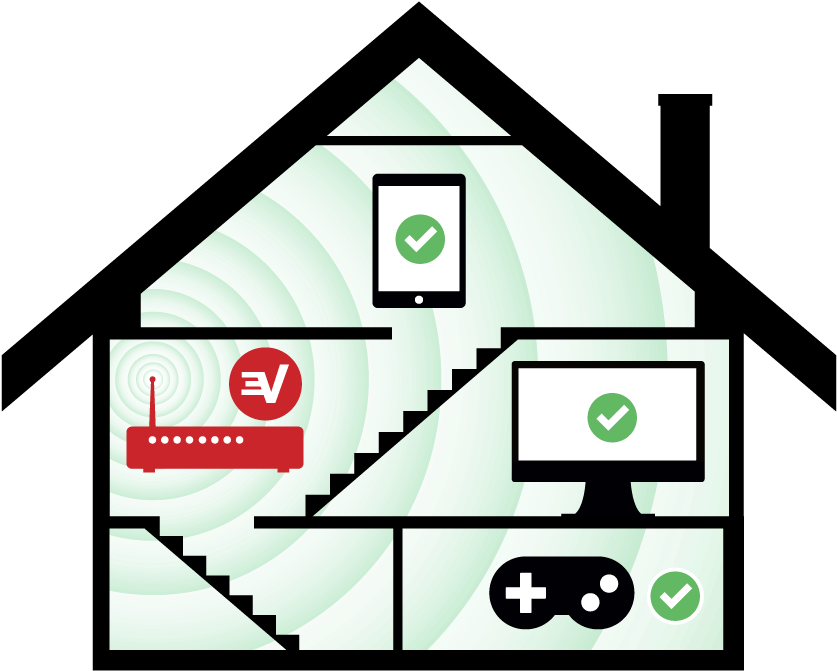 Setting Clipart Simple House - Virtual Private Network (841x682)