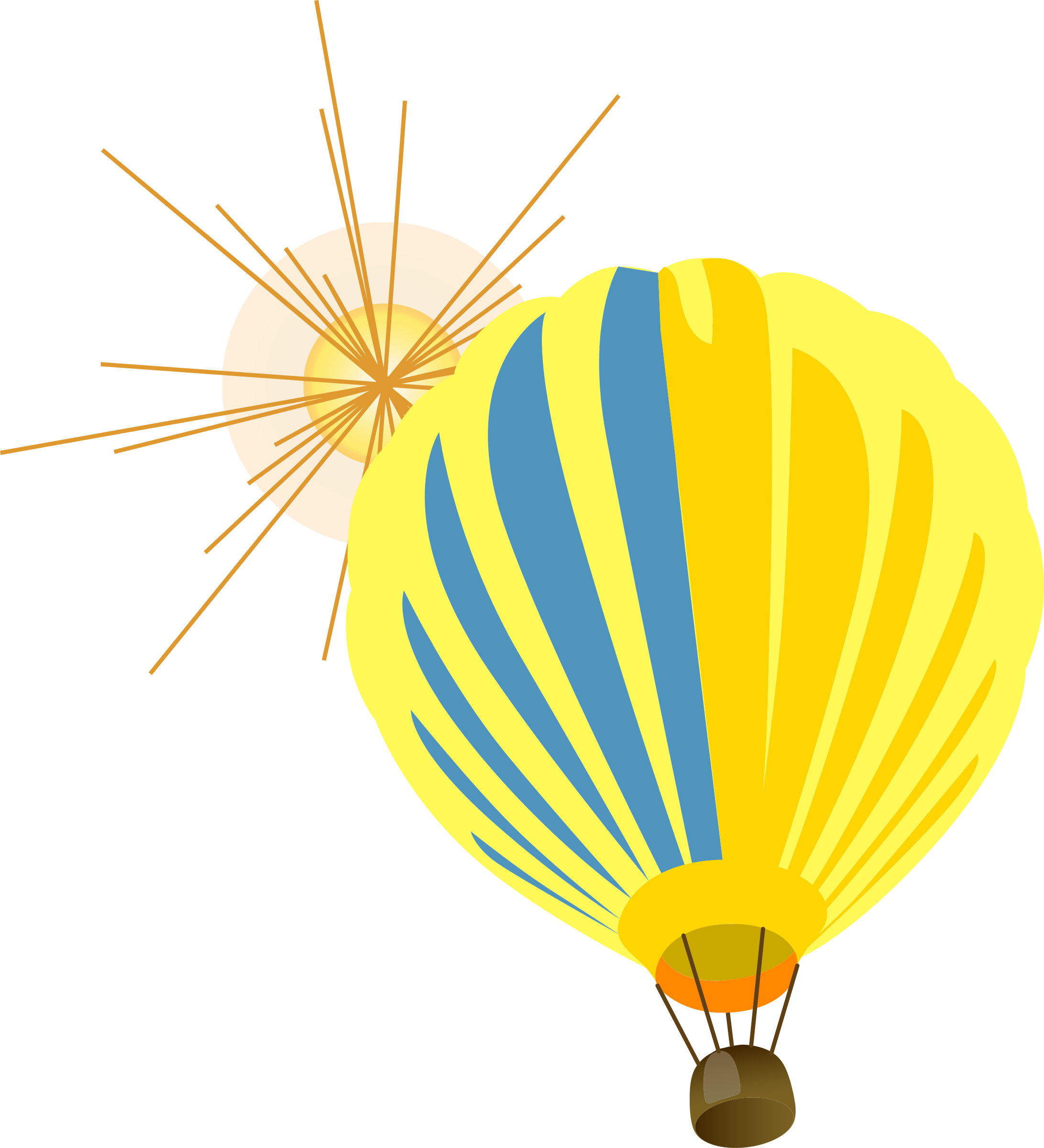 Hot Air Balloon Clipart Person Clipart - Hot Air Balloon Pop Art (2183x2400)