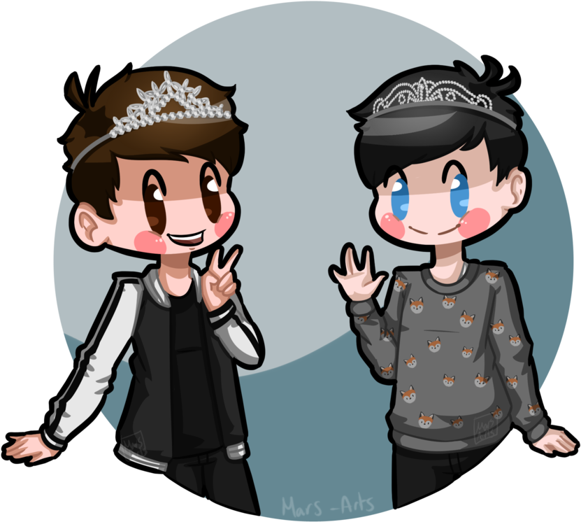 [phanart] The Prettiest By Mars-arts - Dan And Phil Transparent Phanart (894x894)