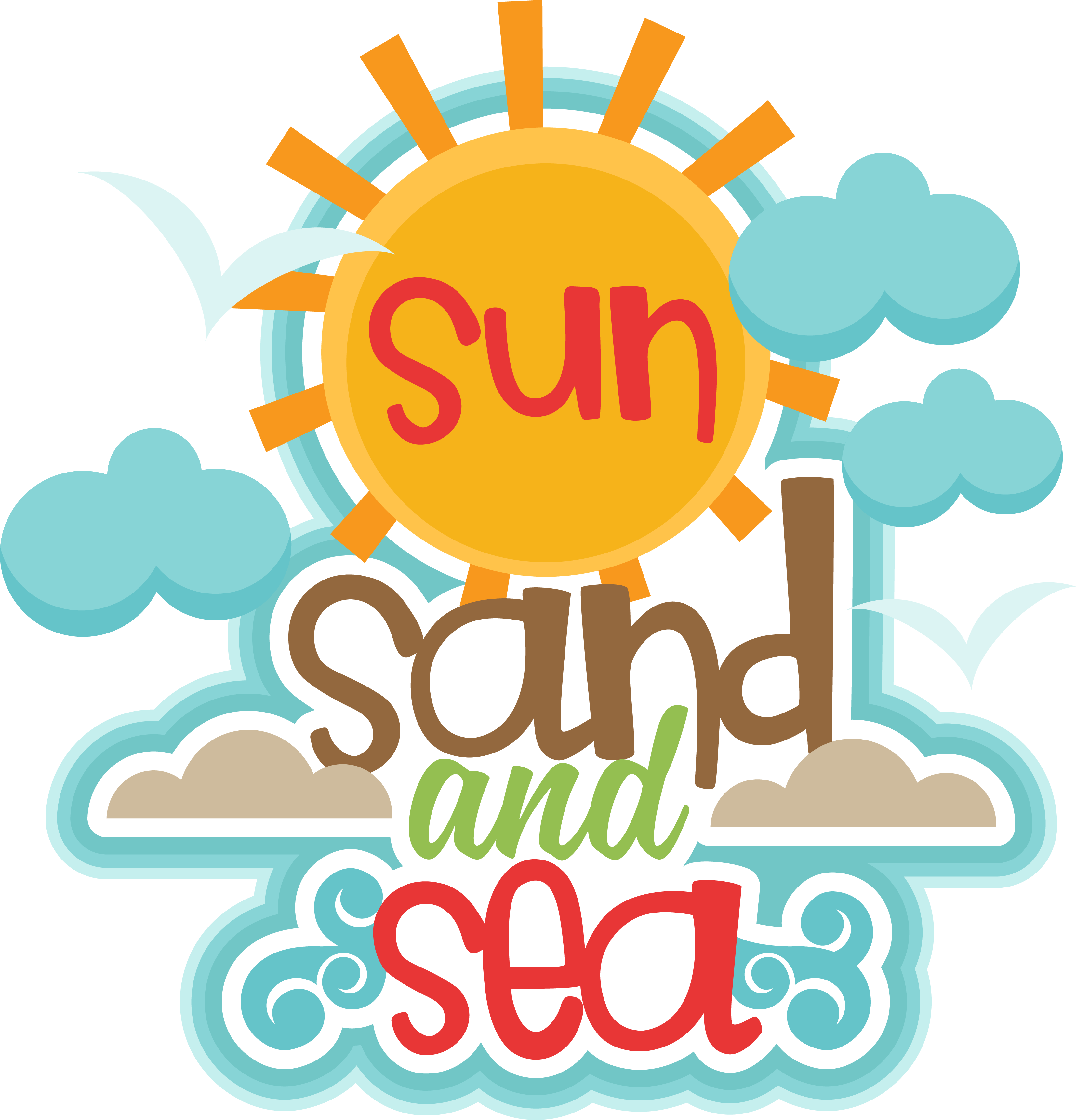 Explore These Ideas And More - Sun Sand And Sea Clipart (3309x3444)
