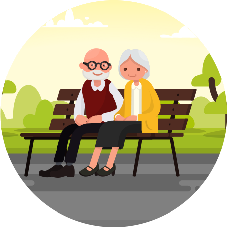 Write Aged Care Reviews - Pareja De Ancianos Sentados (611x460)