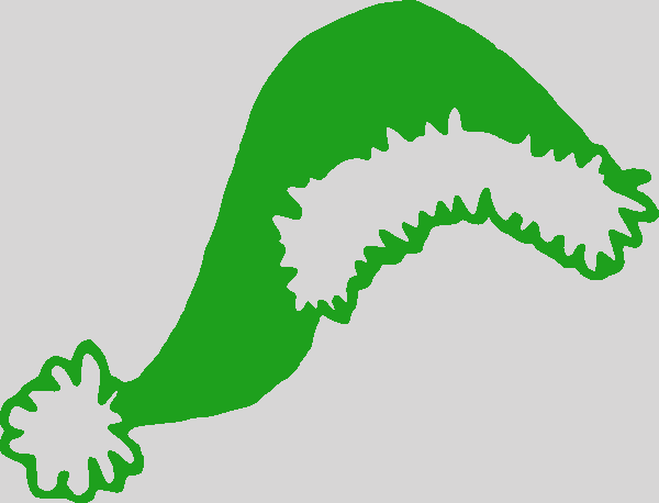 Green Santa Hat Png (600x458)