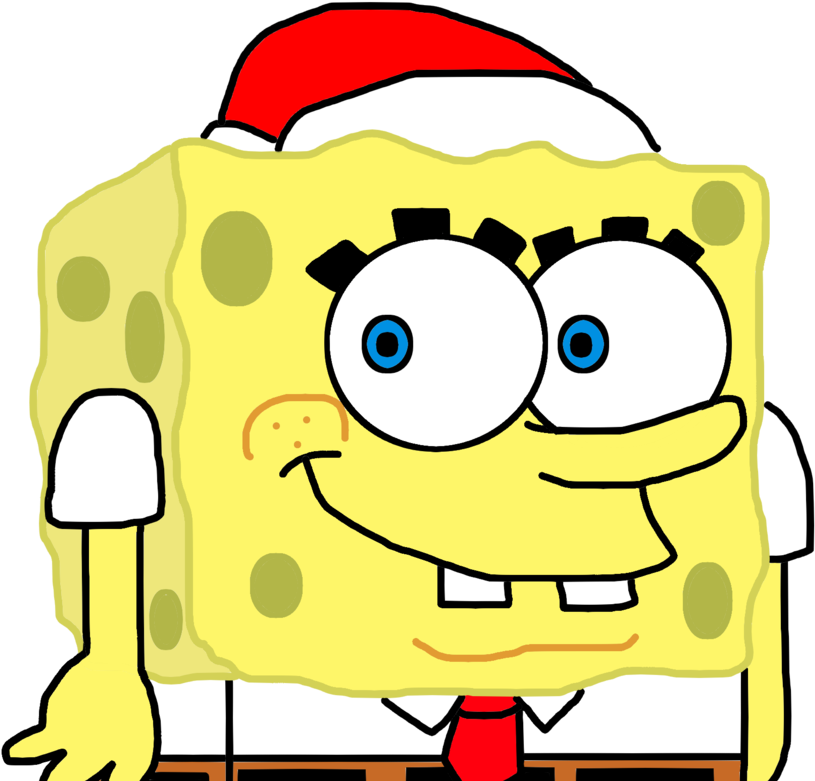 Spongebob With Santa Cap By Marcospower1996 - Spongebob With Santa Cap By Marcospower1996 (1010x791)