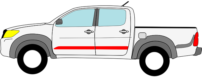 Car Commercial Goods Pickup Port Toyota Tr - Hilux Clipart (680x340)