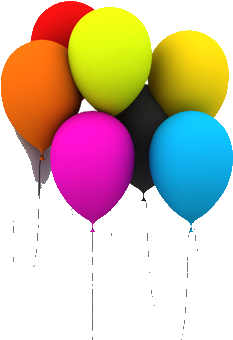 Balloons - Bombas De Cumpleaños Png (580x386)