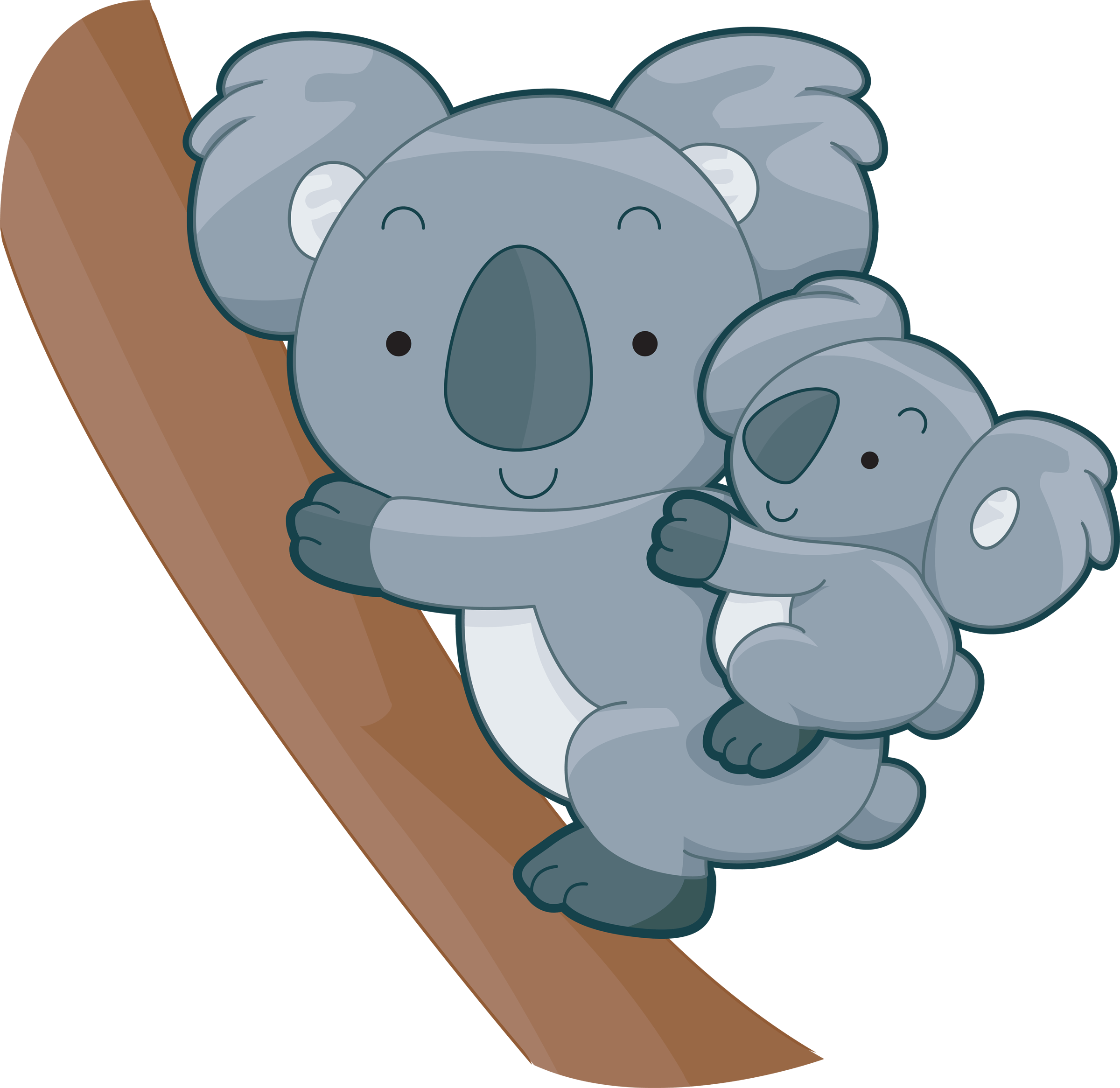 Two Koalas Note Cards (pk Of 20) (2400x2332)