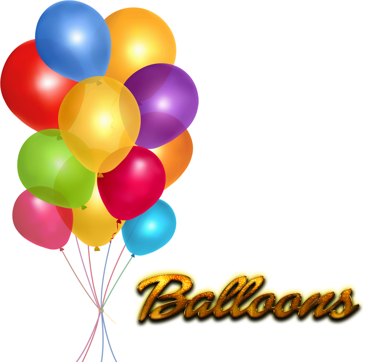 Balloons Png Pic - Birthday Throw Blanket (1427x1200)