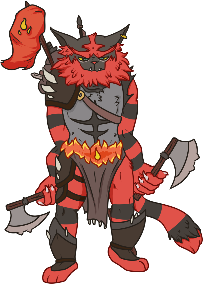 Beserker Incineroar By Cosmic-corn - Cartoon (800x1000)