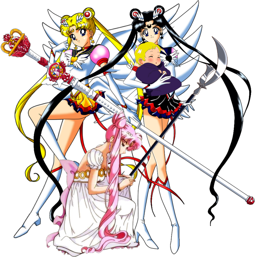 Usagi Kurai And Princess Rini Cry Baby Png By Lauradulion - Illustration (894x894)