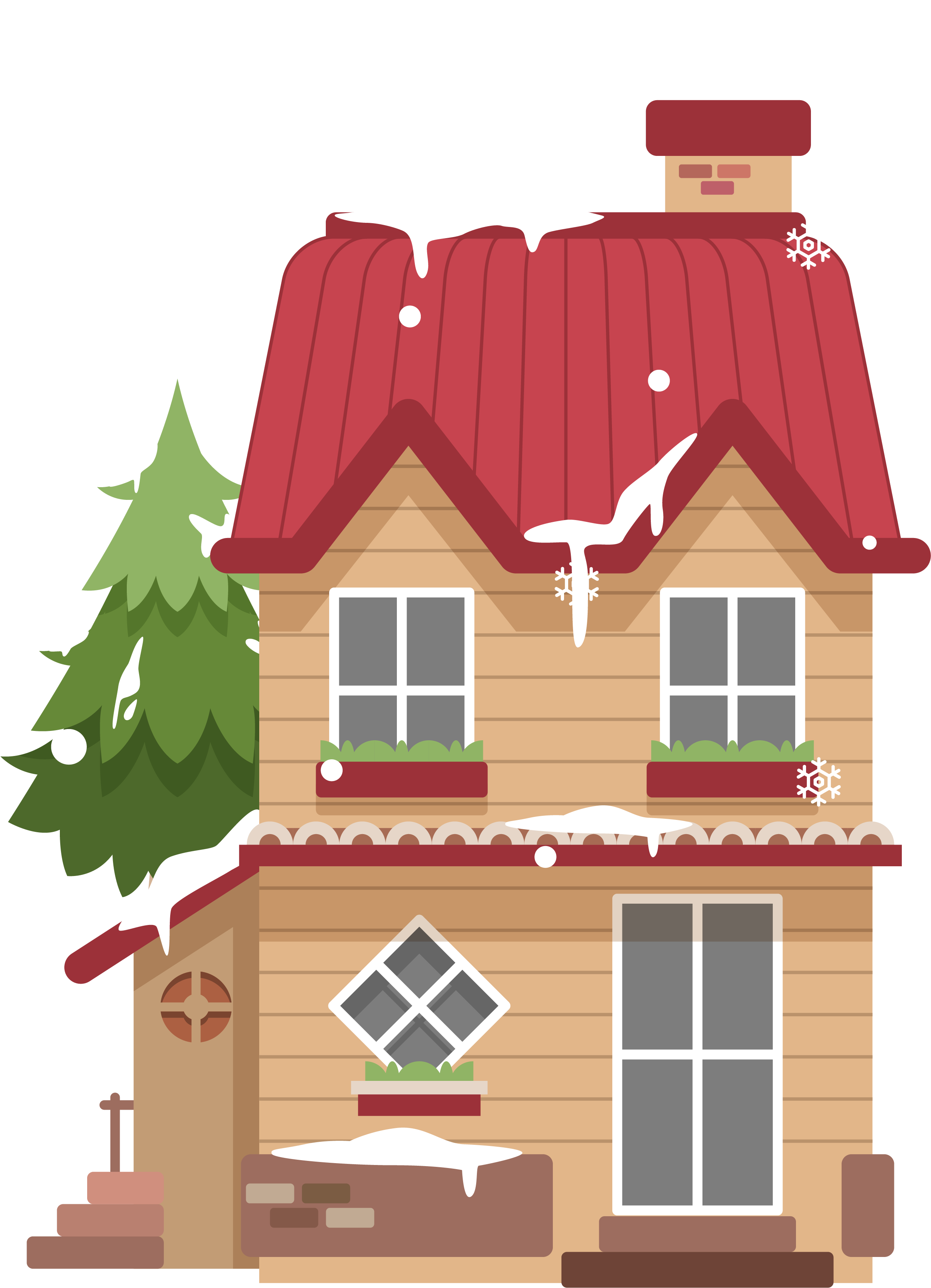 Vector Snow Building - Building (4167x4167)