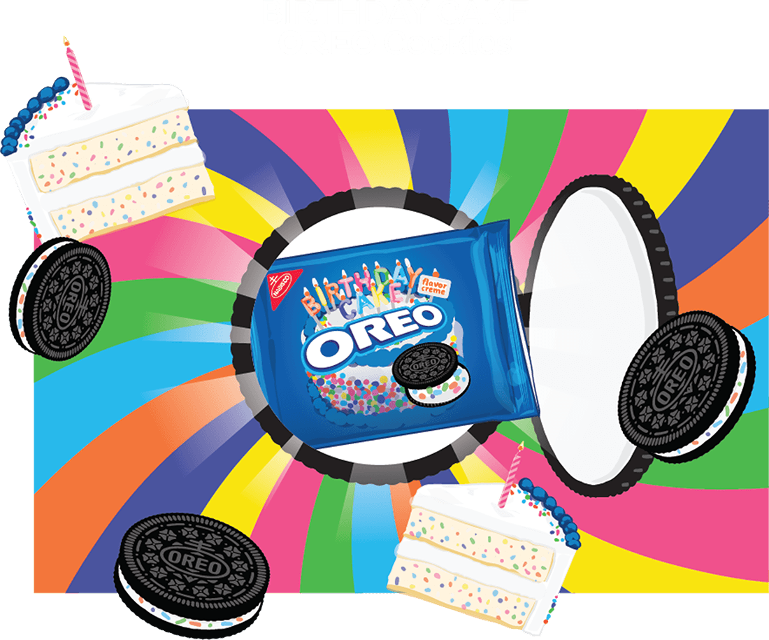 Oreo Clipart Box Cookie Free Clipart On Dumielauxepices - Birthday Cake Oreos Png (1100x915)