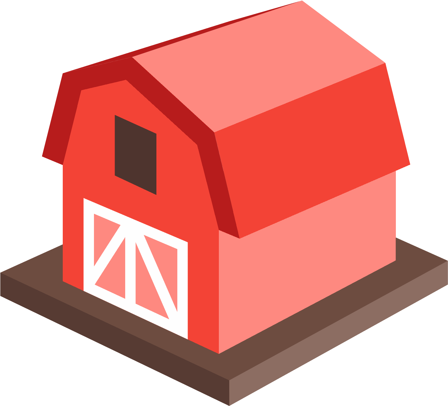 Farm House Icon - Farm Icon 3d Png (1600x1600)