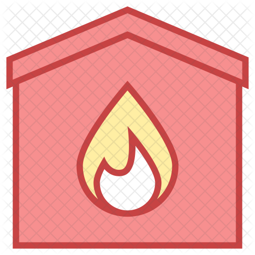 Fire Station Icon - Building (512x512)