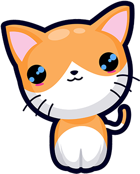 Cat Clipart Kawaii - Vector Graphics (330x463)