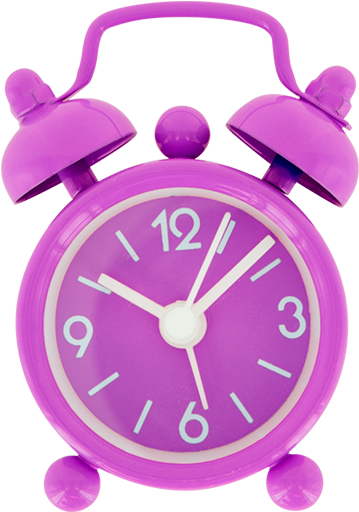 Mini Tiandi Alarm Clock Purple Pylones - Purple Clock Png (1020x1120)