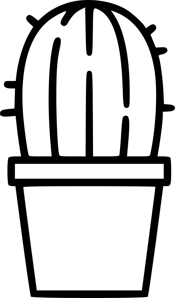 Cactus Comments - Desenho Para Colorir Pequeno (576x980)