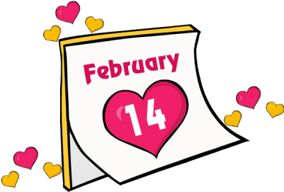 Clip Art Valentines Day Calender Date Feb February - Clip Art Valentines Day Calender Date Feb February (600x630)
