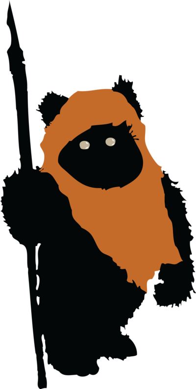 Ewok Vector By Azza1070 - Star Wars Ewok Silhouette (400x792)