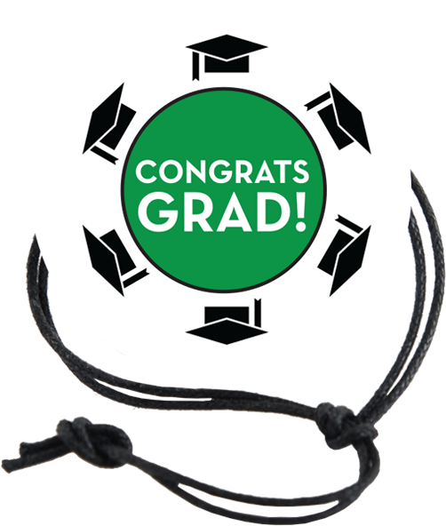 Congrats Grad Green Napkin Knot Product Image - Illustration (1080x1080)