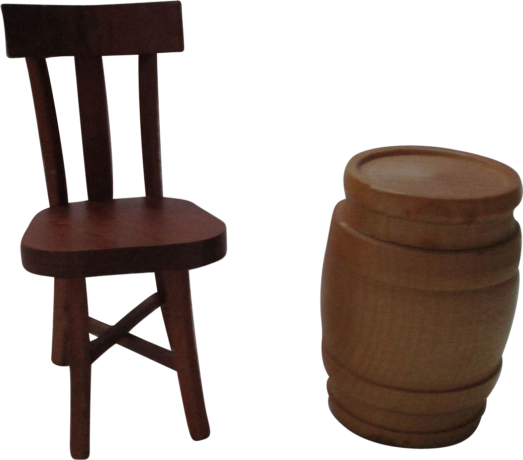 Vintage Miniature Doll House Wooden Chair And Whiskey - Chair (1040x1040)