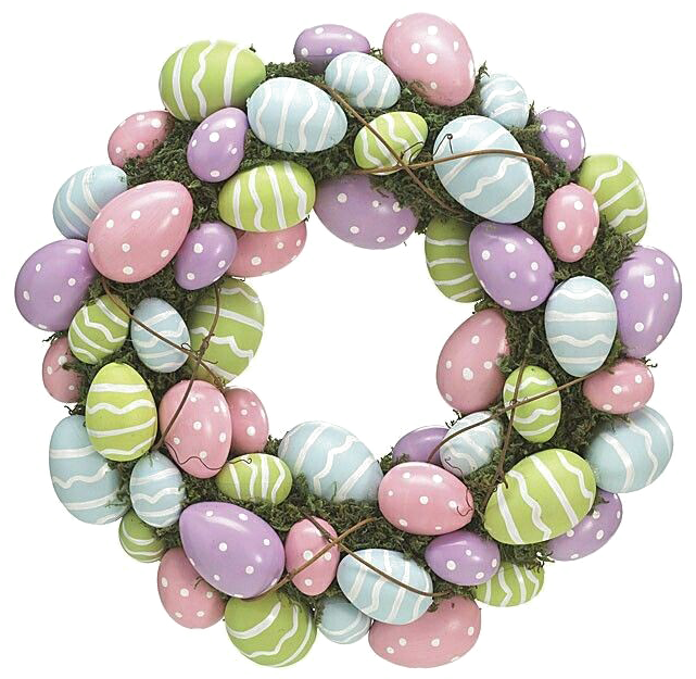 Easter Egg Portable Network Graphics Clip Art Wreath - Easter Egg Wreath Easter Tote Bag, Adult Unisex, Natural (700x629)