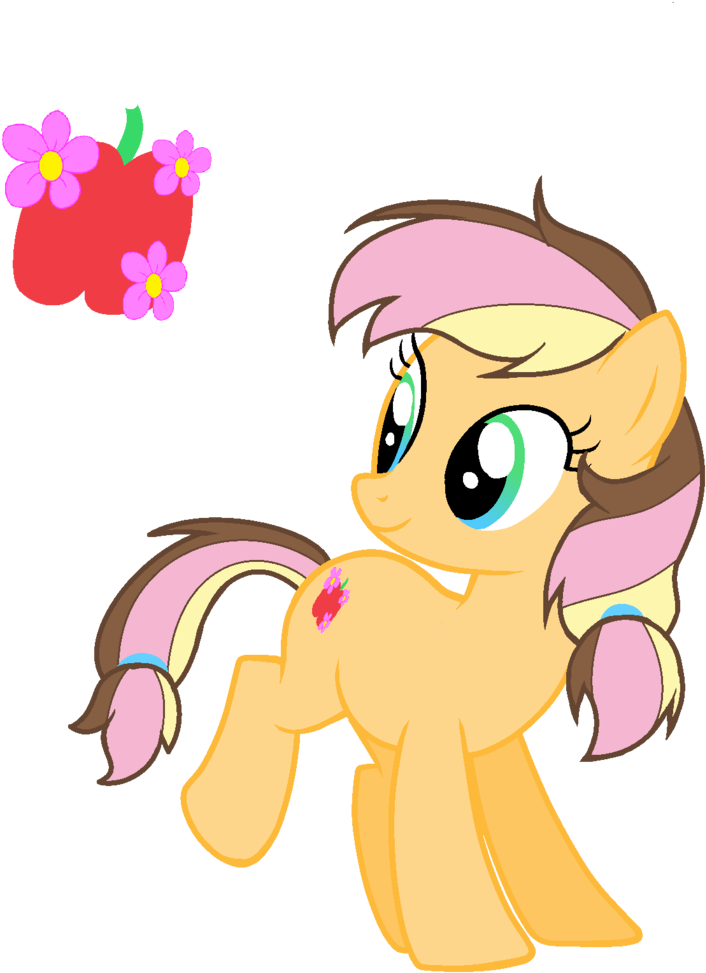 Bronyponyyy2340, Earth Pony, Female, Mare, Multicolored - Flower - New Version (856x1024)