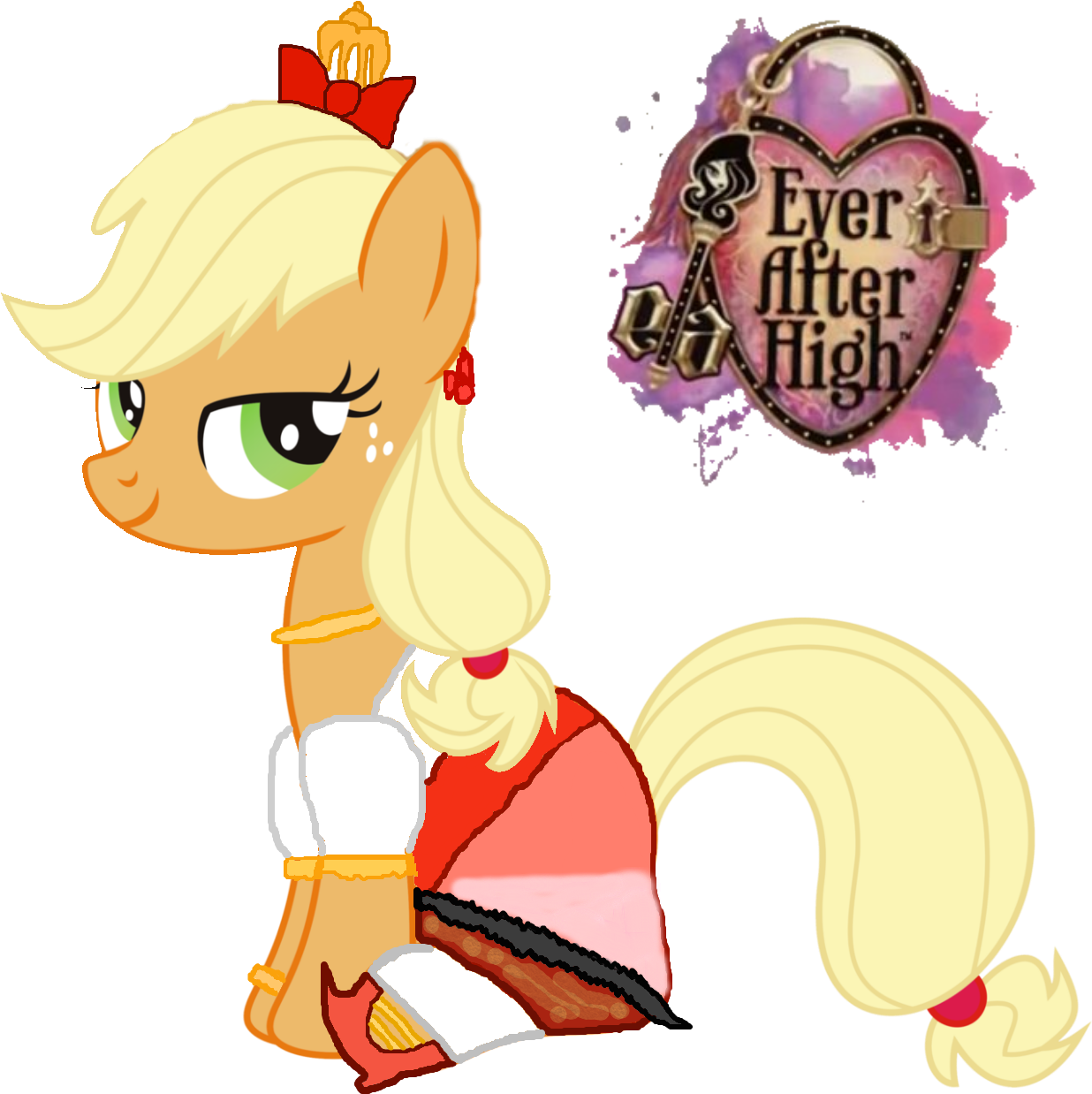 Applejack As Apple White By Thunderfists1988 Applejack - Ever After High / Do You Wonder (1280x1290)