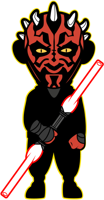 Star Wars Kawaii Saga - Star Wars Cartoon Darth Maul (600x750)