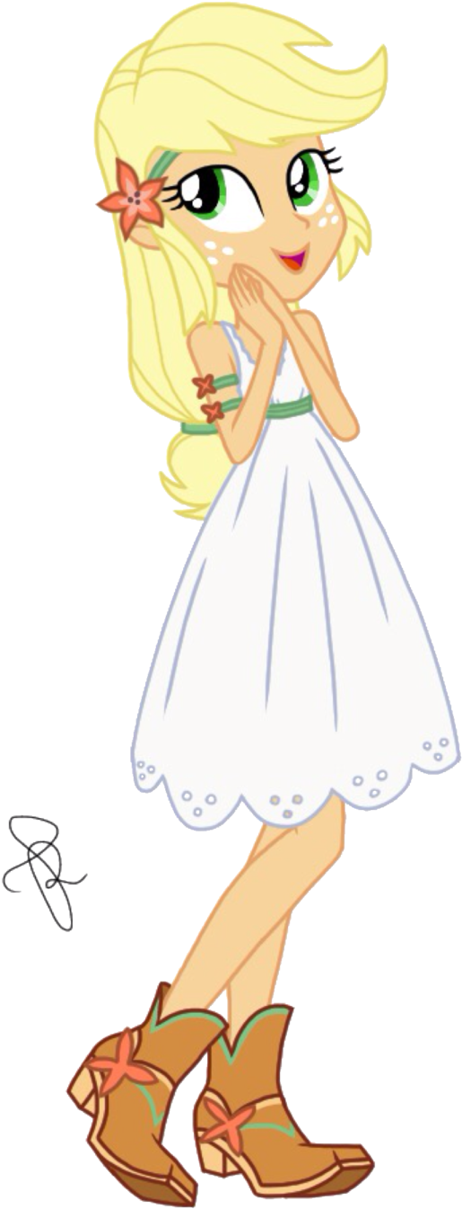 Applejack In Resort Party Wearing By Ilaria122 - Mlp Ilaria Applejack (564x1417)