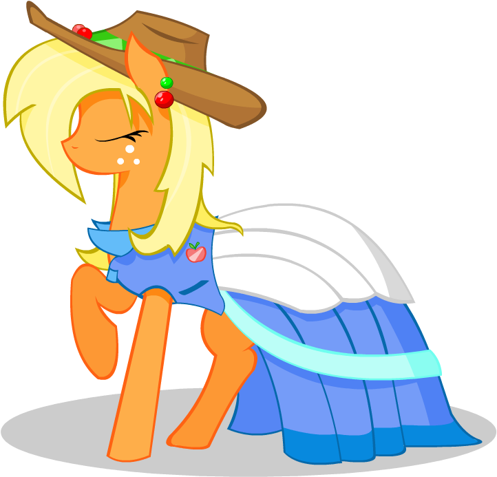 Applejack Gala Ii By Cartoontiger - Mlp Applejack In A Dress (830x700)