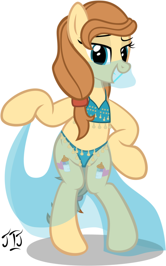 Belly Dancer Button's Mom Vector By Mlp-scribbles - Mlp Button Mash Mom Clop (713x1121)