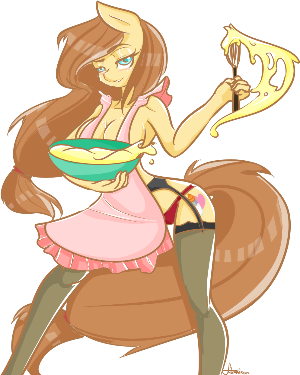 Anthro, Anthro Oc, Apron, Artist - Cartoon (1069x1256)
