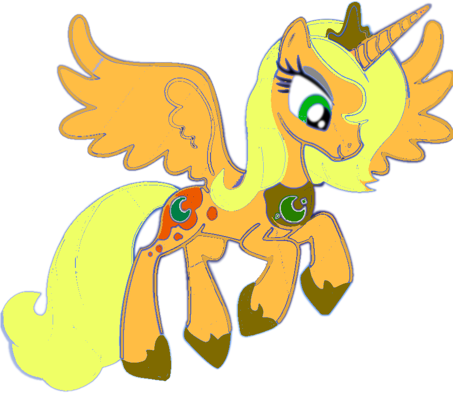 Princess Luna Applejack Colors By Mlpfandwtoo - Mlp Fim Princess Luna (894x894)