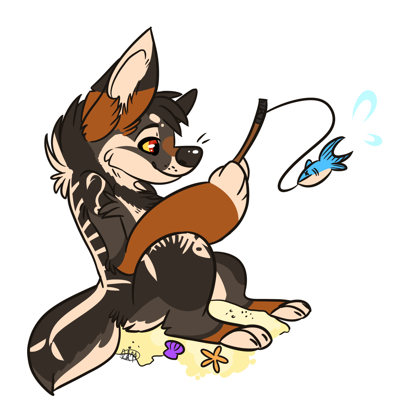 Gone Fishing - Cartoon (1297x1318)