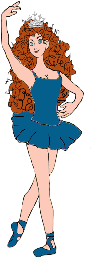Princess Merida As A Ballerina By Darthranner83 - Merida Ballerina (341x899)