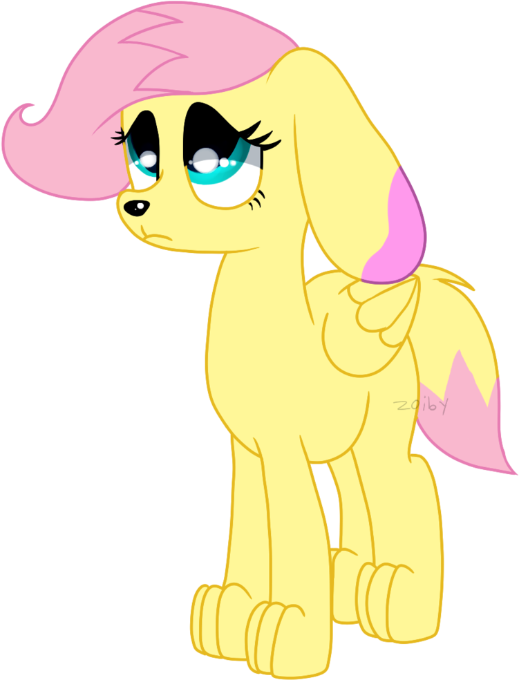 Fluttershy Pony Dog By Zoiby - My Little Pony Fluttershy Dog (774x1032)