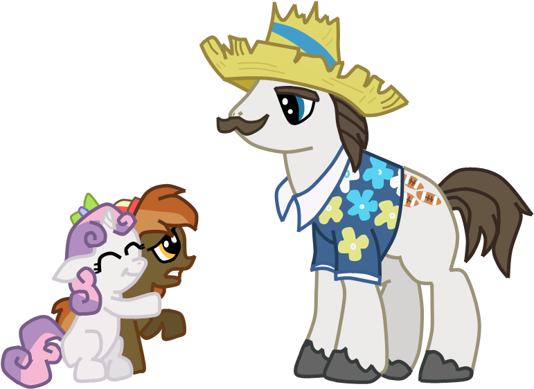 My Little Pony Button Mashs Dad - Mlp Button Mash And Sweetie Belle Kids (824x616)