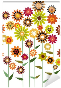 Autumn Flower Garden, Vector Illustration Wall Mural - Autumn (400x400)