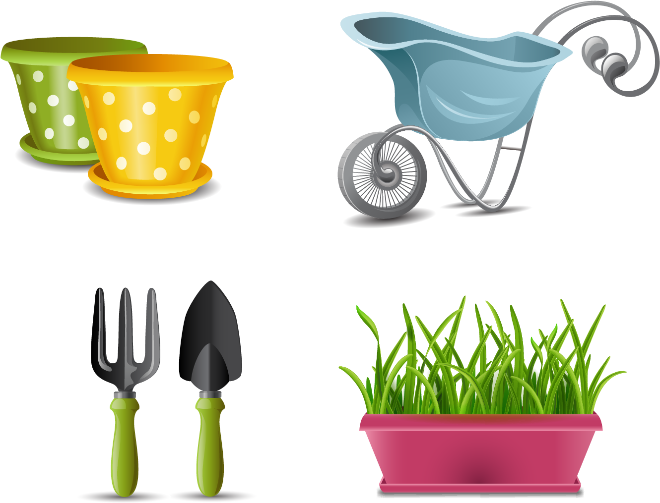 Garden Tool Clip Art - Cartoon Garden Tools (1484x1273)