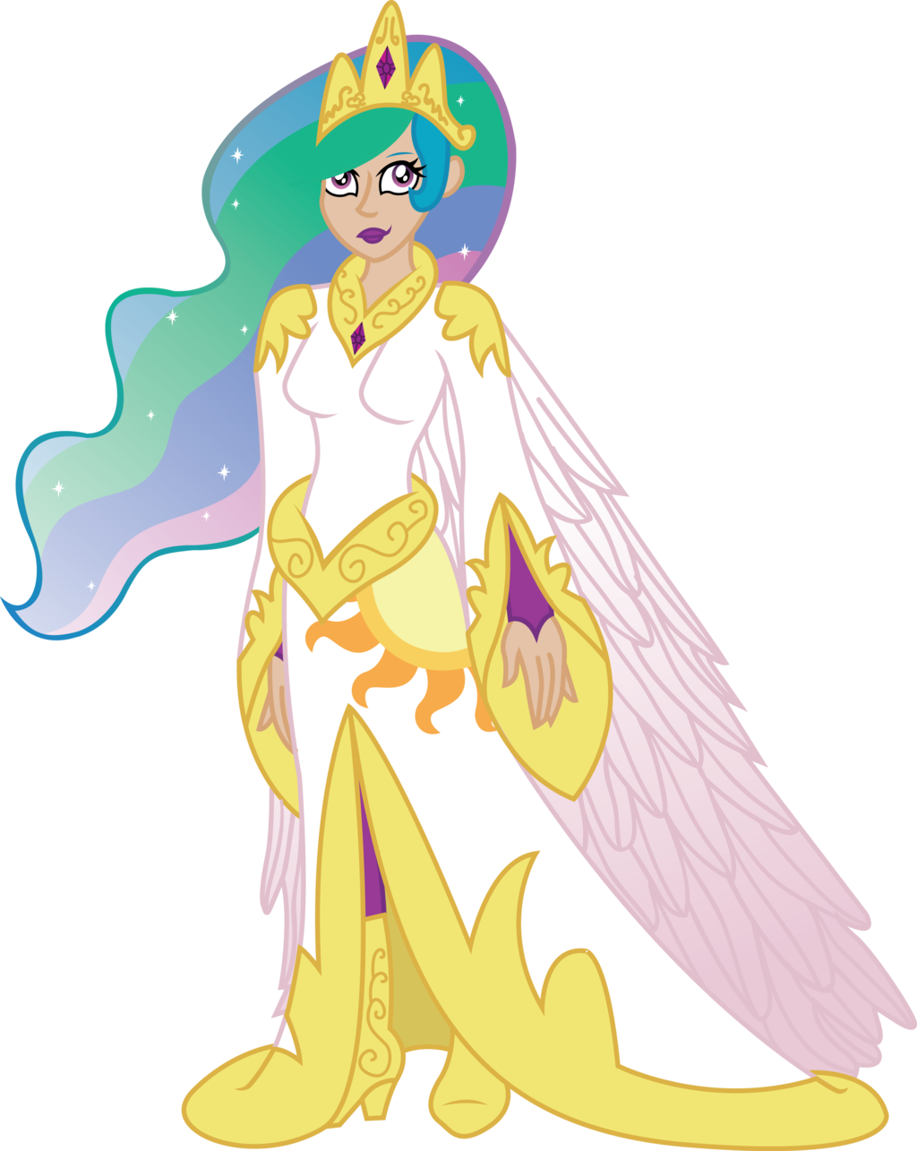 Humanized Princess Celestia By Inkrose98 Humanized - Princess Celestia Human Form Equestria Girls (1024x1285)