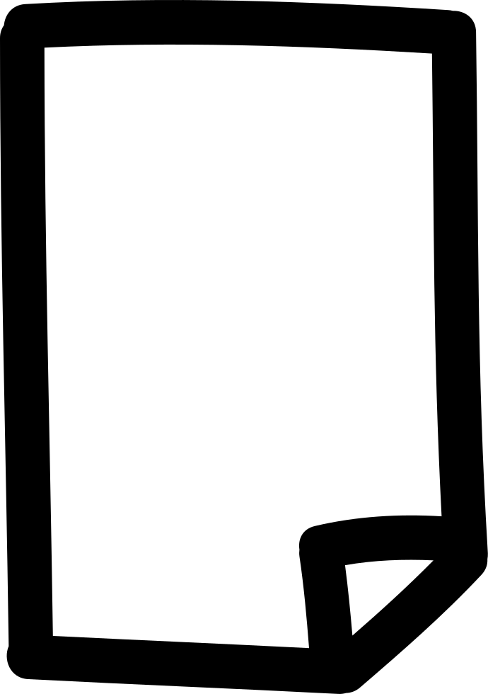 Paper File Hand Drawn Symbol Comments - Transparent Touch Screen Tablet (690x980)