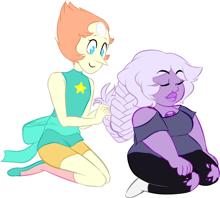 Cat Facial Expression Mammal Cartoon Fictional Character - Steven Universe Pearl Hair (837x709)