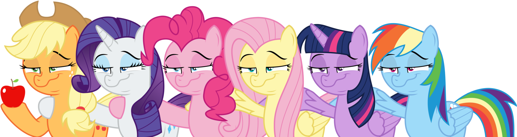 Applejack Twilight Sparkle Rarity Pinkie Pie Rainbow - Applejack (1719x464)