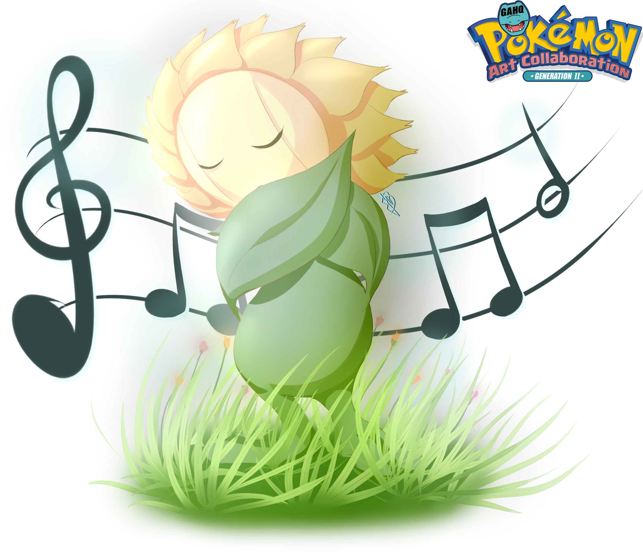 Sunflora Used Grass Whistle By Drjhordan - Digital Art (2165x1857)