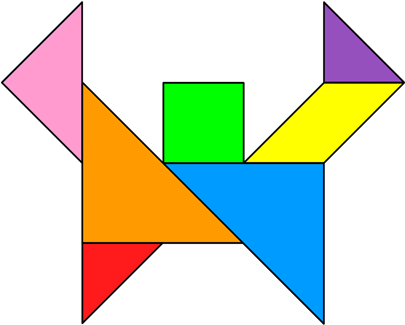 Hexagon Clipart Tangram - Clip Art (420x420)