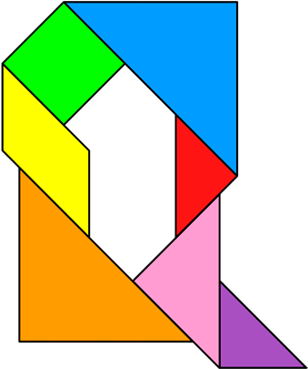 Hexagon Clipart Tangram - Tangram Q (420x420)