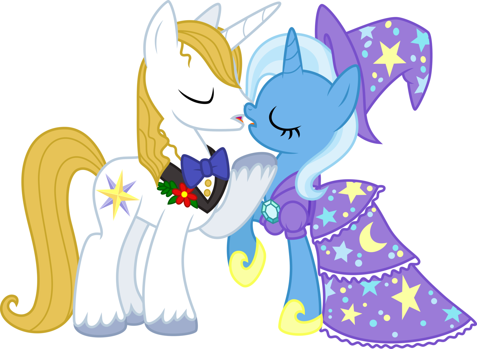 Com Blueblood And Trixie At The Gala By Mactavish1996 - Trixie And Prince Blueblood (1600x1169)