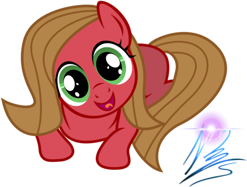 Pony Hair Red Cartoon Nose Mammal Fictional Character - Horse (500x375)